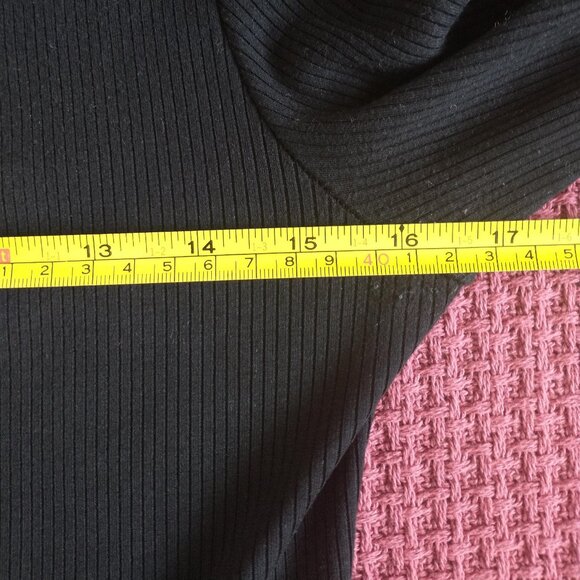 Wilfred Ines Long-Sleeve Ribbed Knit Stretch Midi Dress in Black - Picture 8 of 13